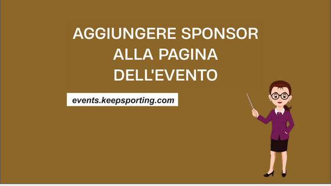 AGGIUNGERE SPONSOR ALLA PAGINA DELL`EVENTO