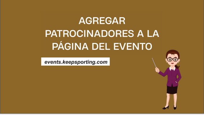 AGREGAR PATROCINADORES A LA PÀGINA DEL EVENTO