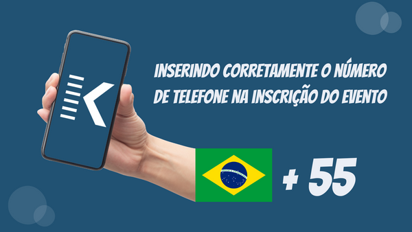 Inserindo corretamente o número de telefone na inscrição do evento